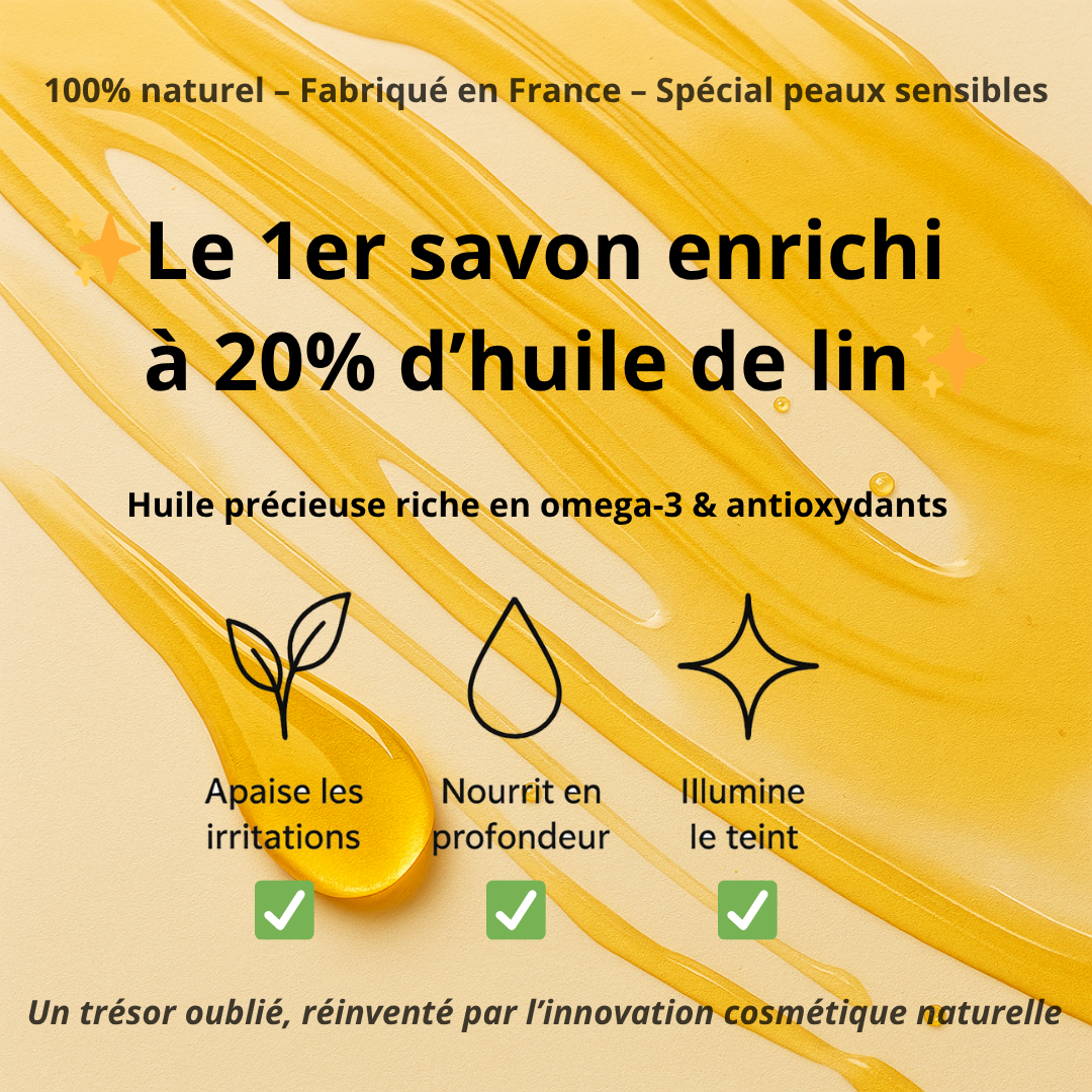Teint Divin – Savon soin naturel à l’huile de lin